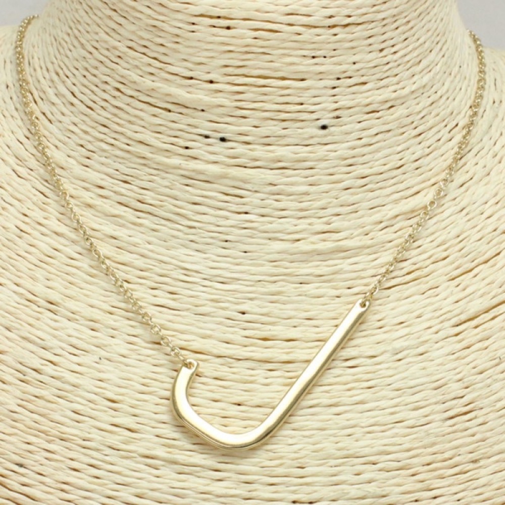 Boho Large Initial necklaces monogram gold silver - Picture 5 of 8